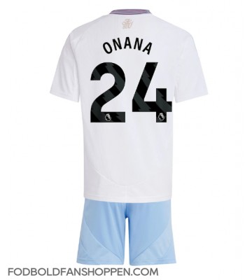 Aston Villa Amadou Onana #24 Udebanetrøje Børn 2024-25 Kortærmet (+ Korte bukser)